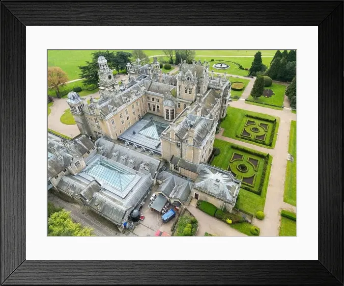 Framed Print : Top down view of magnificent 18th century hall now used as a premier hotel Framed Print : Top down view of magnificent 18th century hall now used as a premier hotel