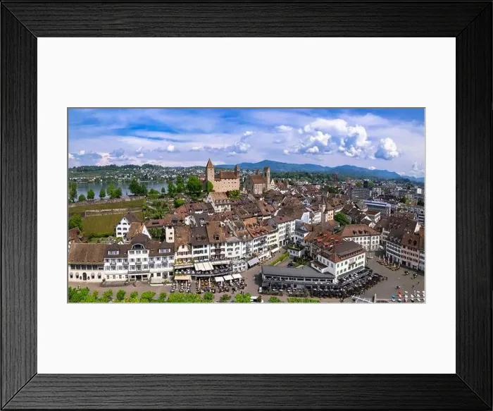 Framed Print : Rapperswil - Jona - scenic medieval town and castle in lake Zurich, aerial drone view. Switzerland travel and landmarks Framed Print : Rapperswil - Jona - scenic medieval town and castle in lake Zurich, aerial drone view. Switzerland travel and landmarks