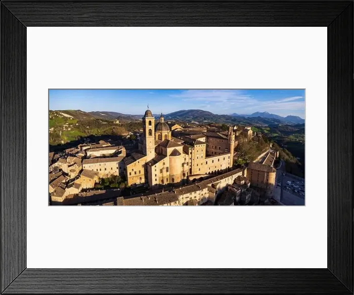 Framed Print : One of the most beautiful medieval towns of Italy - Urbino in Marche region Framed Print : One of the most beautiful medieval towns of Italy - Urbino in Marche region