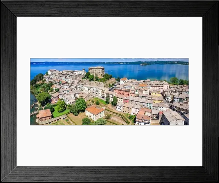 Framed Print : Scenic lakes of Italy - beautiful Bolsena. aerial view of Capodimonte medieval village. Viterbo province, Lazio region Framed Print : Scenic lakes of Italy - beautiful Bolsena. aerial view of Capodimonte medieval village. Viterbo province, Lazio region