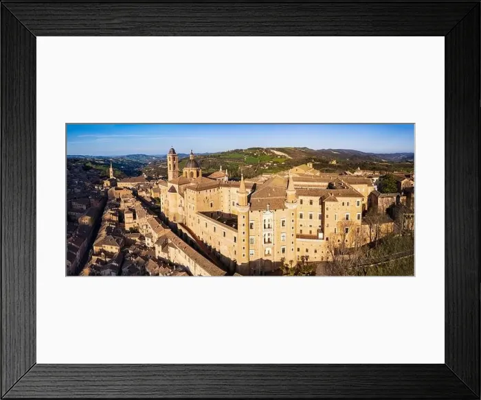 Framed Print : One of the most beautiful medieval towns of Italy - Urbino in Marche region