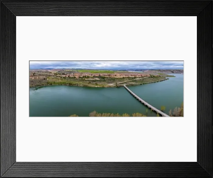 Framed Print : Panoramic aerial view of Madaruelo province of Segovia Spain Framed Print : Panoramic aerial view of Madaruelo province of Segovia Spain