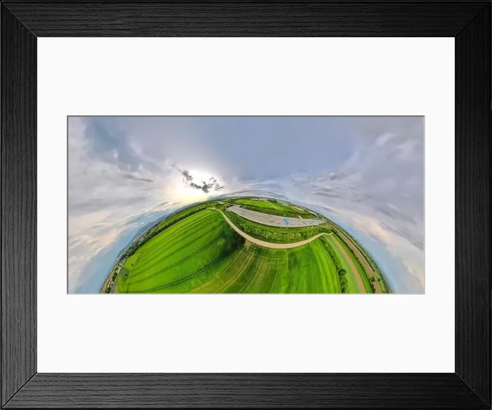 Framed Print : Drone aerial view extreme wide angle shot of southern Vienna Austria with Farm land Framed Print : Drone aerial view extreme wide angle shot of southern Vienna Austria with Farm land