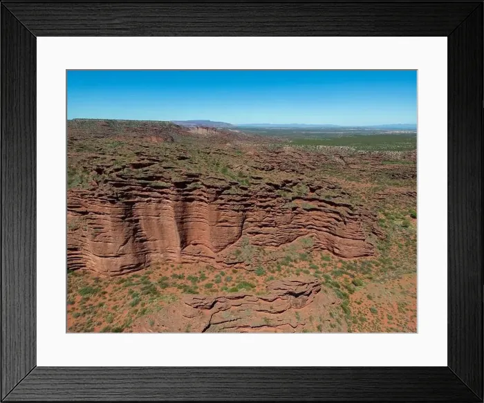 Framed Print : Aerial view of Ischigualasto Provincial Park in San Juan Province