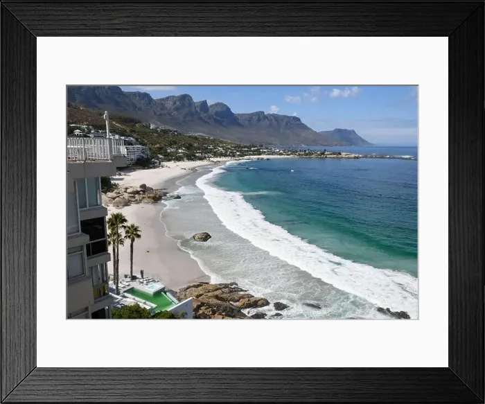 Framed Print : View at the beach of Clifton near Cape Town on South Africa Framed Print : View at the beach of Clifton near Cape Town on South Africa