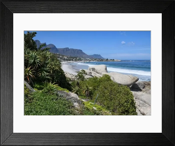 Framed Print : View at the beach of Clifton near Cape Town on South Africa Framed Print : View at the beach of Clifton near Cape Town on South Africa