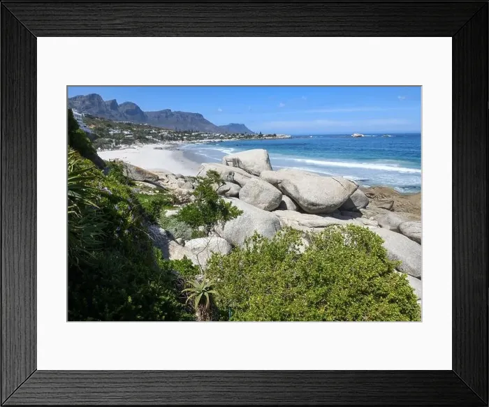 Framed Print : View at the beach of Clifton near Cape Town on South Africa Framed Print : View at the beach of Clifton near Cape Town on South Africa