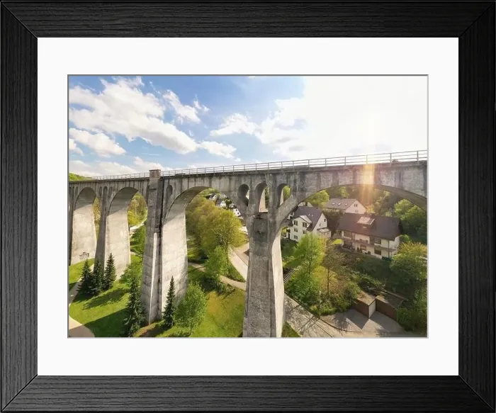 Framed Print : The viaduct is a landmark of the municipality of Willingen Upland Framed Print : The viaduct is a landmark of the municipality of Willingen Upland