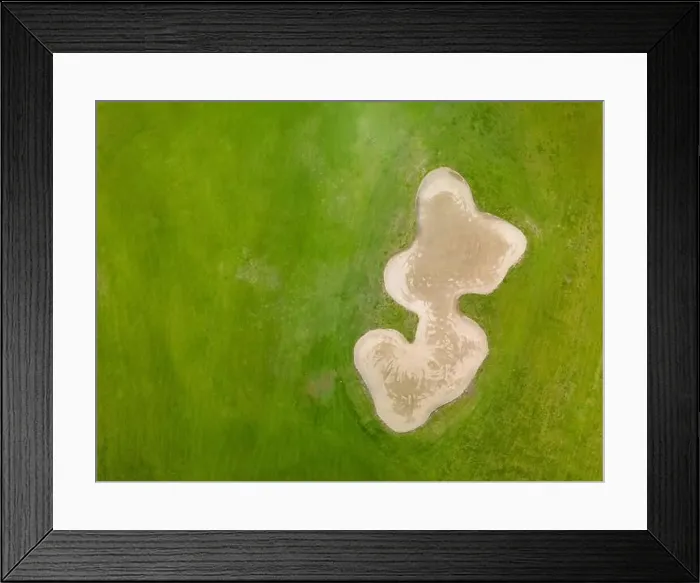 Framed Print : Aerial photograph of a golf course on a sunny day. - stock photo Framed Print : Aerial photograph of a golf course on a sunny day. - stock photo