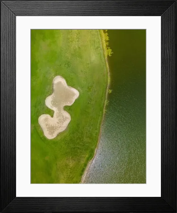 Framed Print : Aerial photograph of a golf course on a sunny day. - stock photo Framed Print : Aerial photograph of a golf course on a sunny day. - stock photo