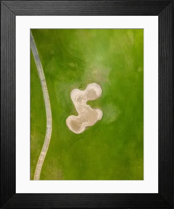 Framed Print : Aerial photograph of a golf course on a sunny day. - stock photo Framed Print : Aerial photograph of a golf course on a sunny day. - stock photo