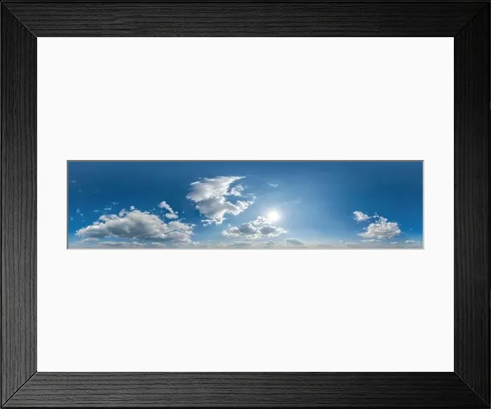 Framed Print : seamless cloudy blue sky hdri 360 panorama view with zenith Framed Print : seamless cloudy blue sky hdri 360 panorama view with zenith