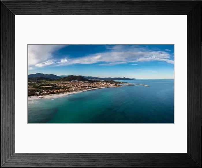 Framed Print : Aerial panroama landscape Siniscola and the Sardinian coast on the turquoise Tyrrhenian Sea Framed Print : Aerial panroama landscape Siniscola and the Sardinian coast on the turquoise Tyrrhenian Sea
