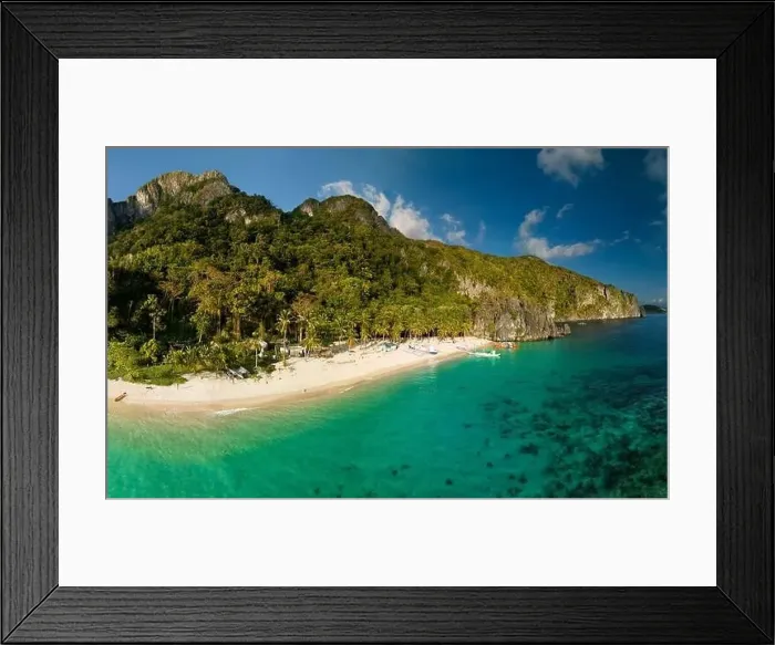 Framed Print : Seven commandos beach is located near El Nido, Palawan, Philippines Framed Print : Seven commandos beach is located near El Nido, Palawan, Philippines