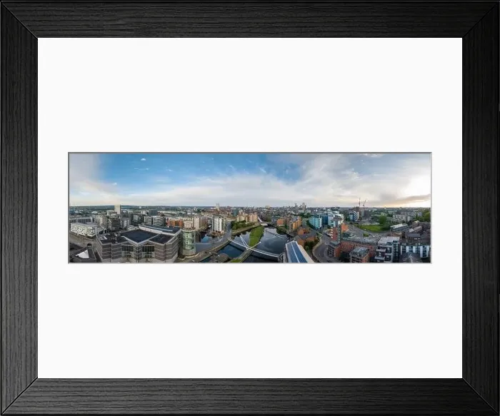 Framed Print : A mesmerizing view of Leeds city skyline illuminated at night Framed Print : A mesmerizing view of Leeds city skyline illuminated at night