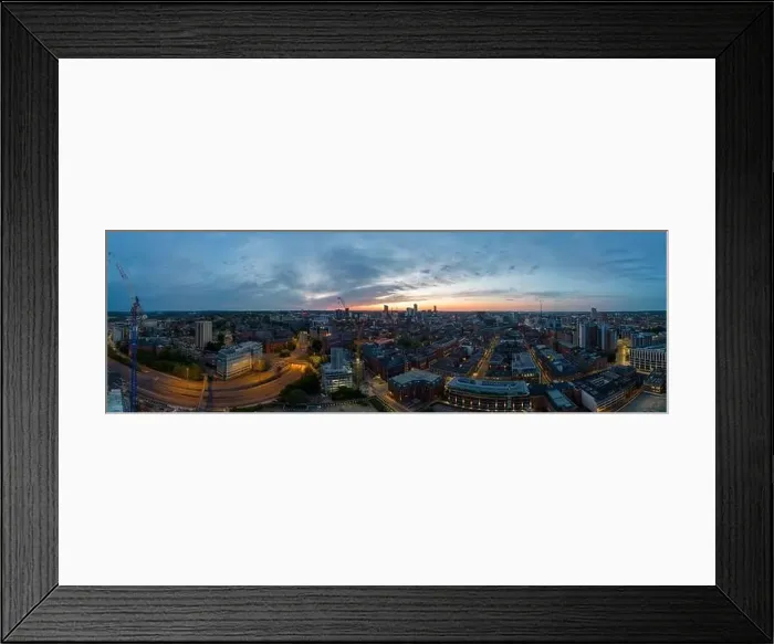 Framed Print : A mesmerizing view of Leeds city skyline illuminated at night Framed Print : A mesmerizing view of Leeds city skyline illuminated at night