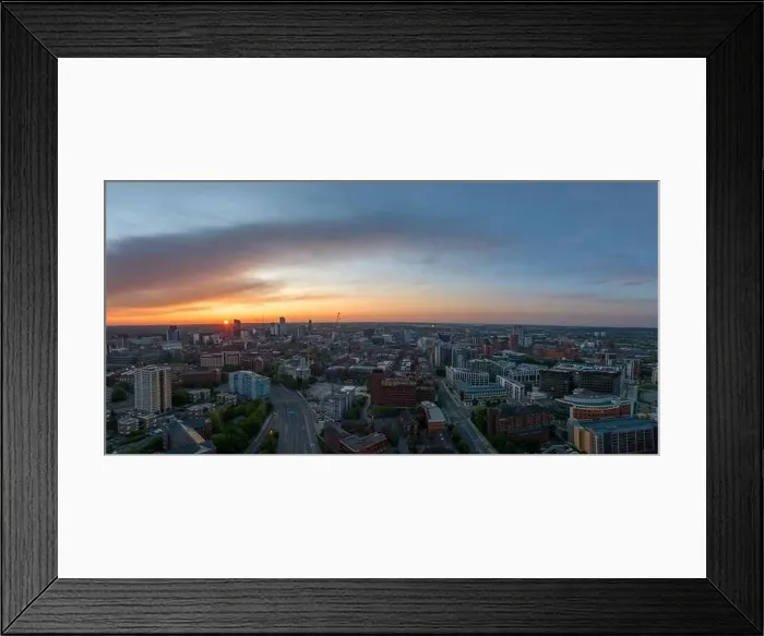 Framed Print : A mesmerizing view of Leeds city skyline illuminated at night Framed Print : A mesmerizing view of Leeds city skyline illuminated at night