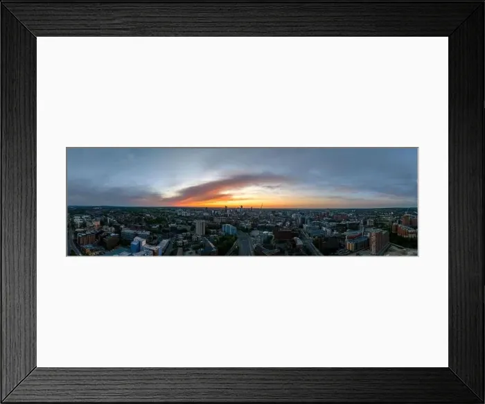 Framed Print : A mesmerizing view of Leeds city skyline illuminated at night Framed Print : A mesmerizing view of Leeds city skyline illuminated at night