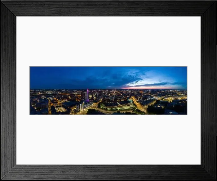 Framed Print : A mesmerizing view of Leeds city skyline illuminated at night Framed Print : A mesmerizing view of Leeds city skyline illuminated at night