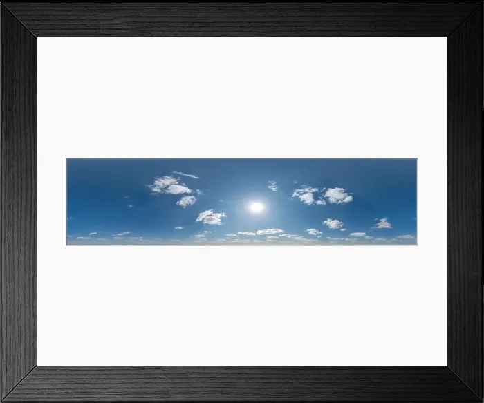 Framed Print : seamless cloudy blue sky hdri 360 panorama view with zenith Framed Print : seamless cloudy blue sky hdri 360 panorama view with zenith