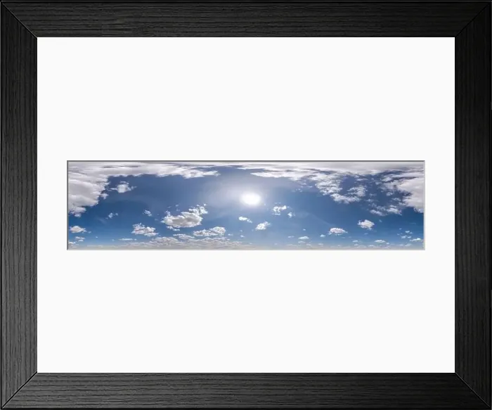 Framed Print : seamless cloudy blue sky hdri 360 panorama view with zenith Framed Print : seamless cloudy blue sky hdri 360 panorama view with zenith
