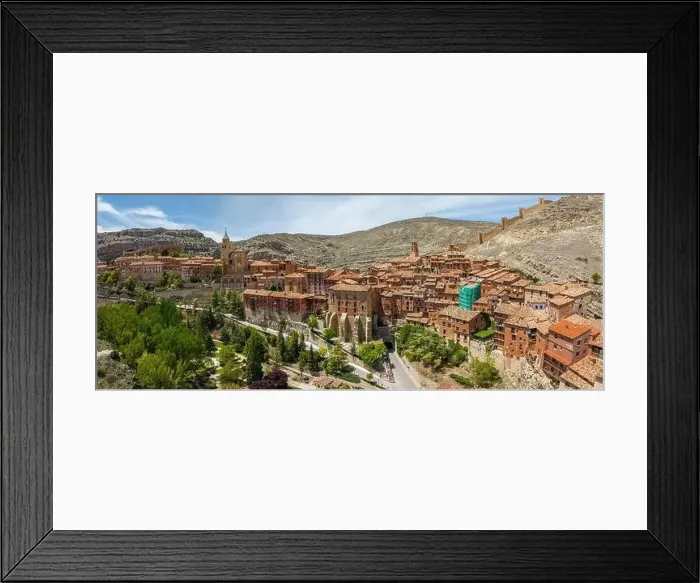 Framed Print : Panoramic aerial view of Albarracin province of Teruel listed as beautiful towns of Spain Framed Print : Panoramic aerial view of Albarracin province of Teruel listed as beautiful towns of Spain