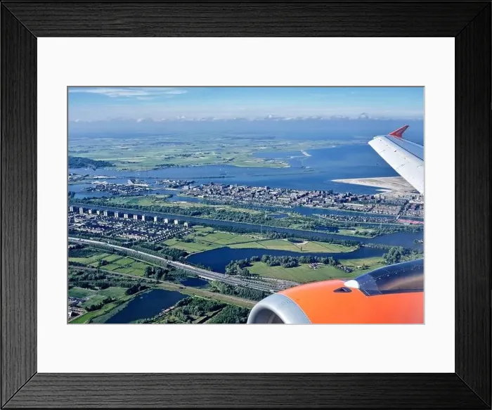 Framed Print : Aerial view of Diemenpolder, Rieteilanden with Ijmeer and Broek in Waterland in the distance Framed Print : Aerial view of Diemenpolder, Rieteilanden with Ijmeer and Broek in Waterland in the distance