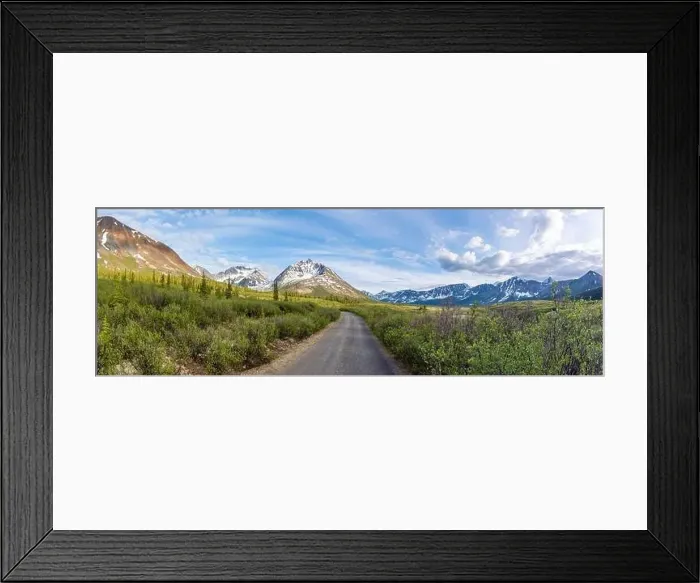 Framed Print : Panoramic scenic area in wilderness of Yukon Territory Framed Print : Panoramic scenic area in wilderness of Yukon Territory
