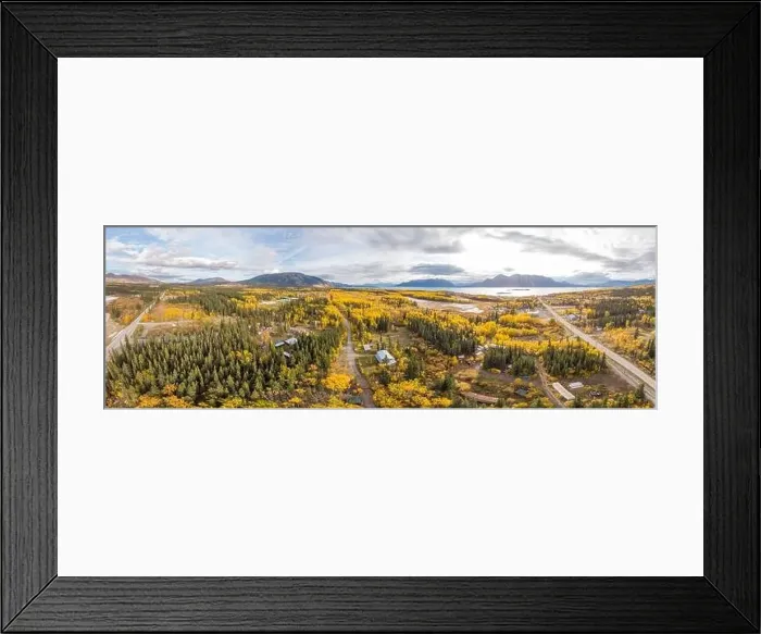 Framed Print : Quaint town village of Atlin during fall Framed Print : Quaint town village of Atlin during fall