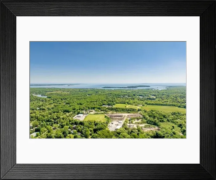 Framed Print : aerial view of shelter island, ny