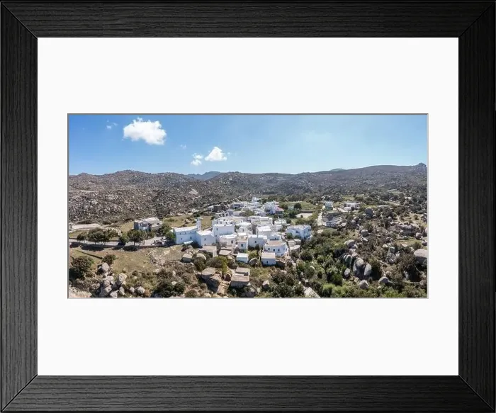 Framed Print : Greece. Tinos island Cyclades. Panoramic view of house at Volax village, granite stone background Framed Print : Greece. Tinos island Cyclades. Panoramic view of house at Volax village, granite stone background