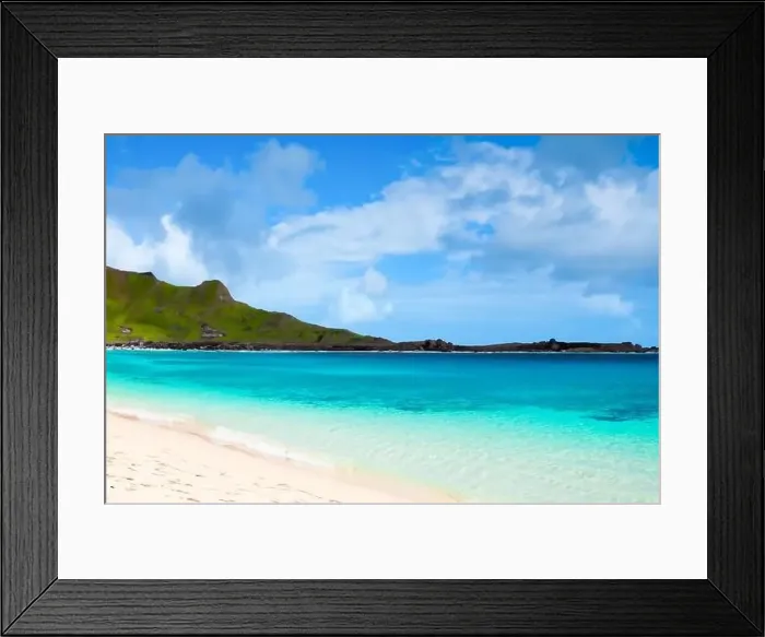 Framed Print : Capture the stunning beauty of Mahoro Island from above with an aerial view of its pristine beach
