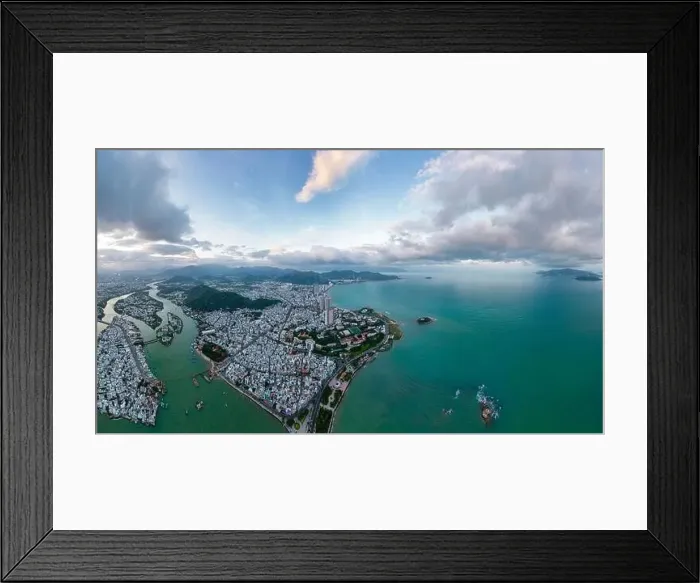 Framed Print : June 5, 2023: panoramic view of the coastal city of Nha Trang, Vietnam Framed Print : June 5, 2023: panoramic view of the coastal city of Nha Trang, Vietnam
