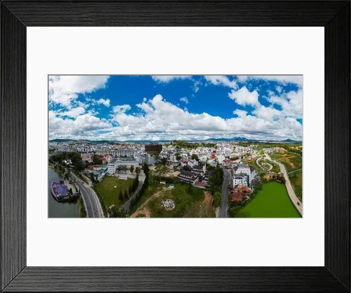 Framed Print : November 17, 2022: panoramic view of Da Lat city, Lam Dong province, Vietnam Framed Print : November 17, 2022: panoramic view of Da Lat city, Lam Dong province, Vietnam