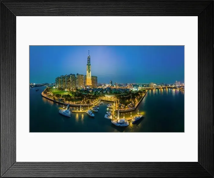 Framed Print : March 12, 2023: panoramic view of Landmark residential area