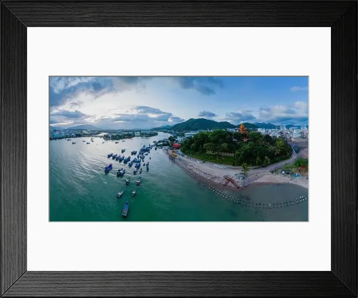 Framed Print : June 5, 2023: panoramic view of the coastal city of Nha Trang, Vietnam Framed Print : June 5, 2023: panoramic view of the coastal city of Nha Trang, Vietnam