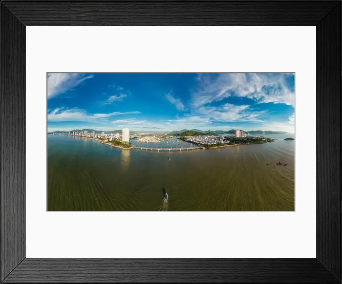 Framed Print : June 5, 2023: panoramic view of the coastal city of Nha Trang, Vietnam Framed Print : June 5, 2023: panoramic view of the coastal city of Nha Trang, Vietnam