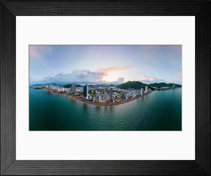 Framed Print : June 5, 2023: panoramic view of the coastal city of Nha Trang, Vietnam Framed Print : June 5, 2023: panoramic view of the coastal city of Nha Trang, Vietnam