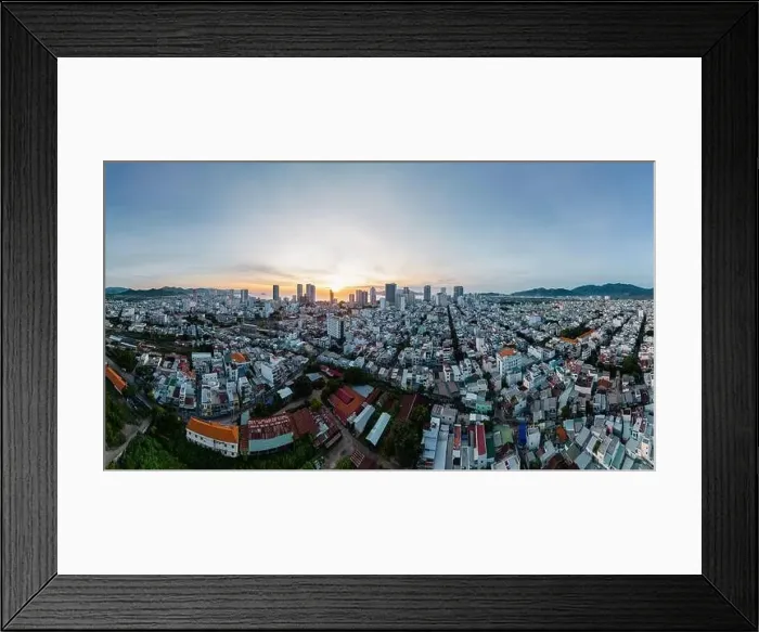 Framed Print : June 5, 2023: panoramic view of the coastal city of Nha Trang, Vietnam Framed Print : June 5, 2023: panoramic view of the coastal city of Nha Trang, Vietnam