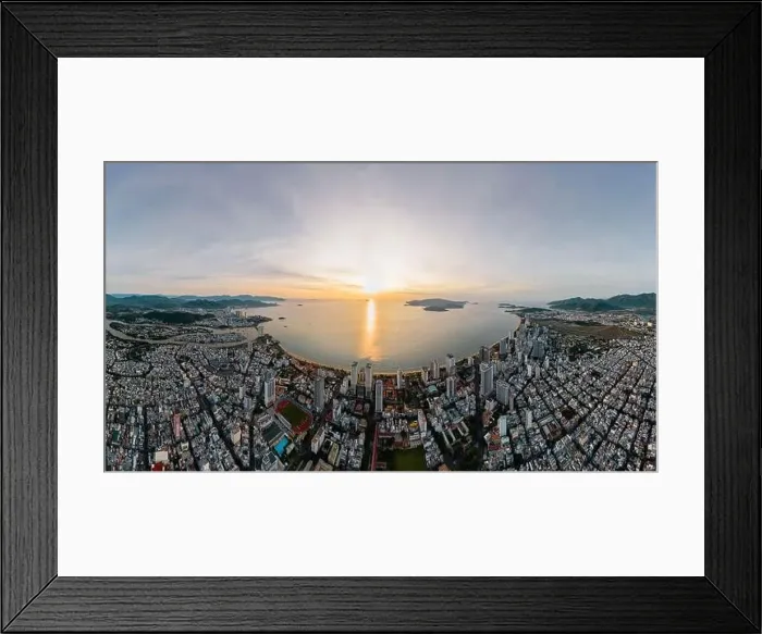 Framed Print : June 5, 2023: panoramic view of the coastal city of Nha Trang, Vietnam Framed Print : June 5, 2023: panoramic view of the coastal city of Nha Trang, Vietnam