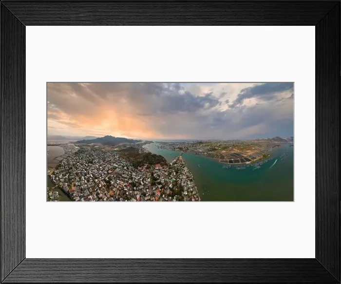 Framed Print : September 4, 2023: panoramic view of Nai lagoon area, Ninh Thuan province Framed Print : September 4, 2023: panoramic view of Nai lagoon area, Ninh Thuan province