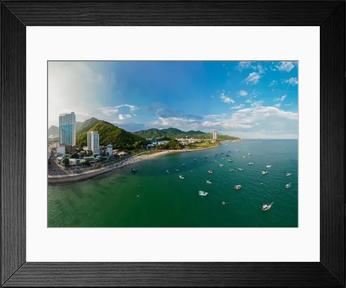 Framed Print : June 5, 2023: panoramic view of the coastal city of Nha Trang, Vietnam Framed Print : June 5, 2023: panoramic view of the coastal city of Nha Trang, Vietnam