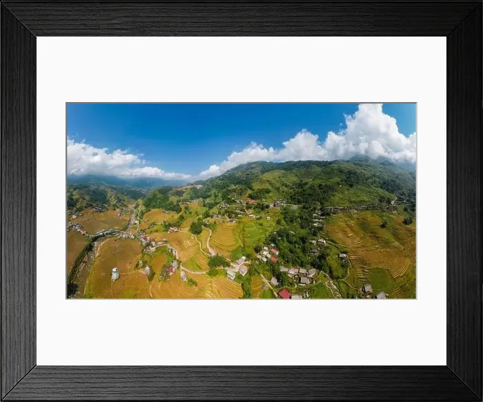 Framed Print : Scenery on the outskirts of Sapa town, Lao Cai province, Vietnam Framed Print : Scenery on the outskirts of Sapa town, Lao Cai province, Vietnam