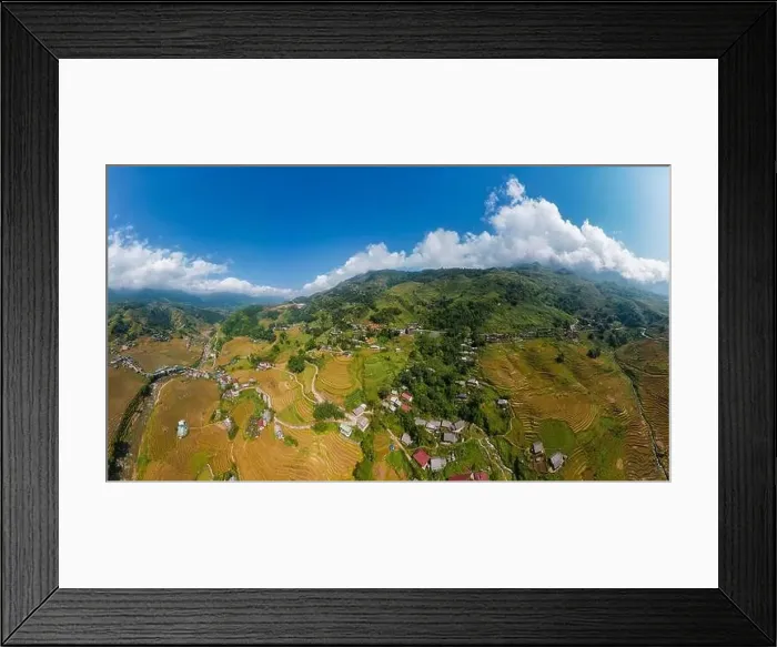 Framed Print : Scenery on the outskirts of Sapa town, Lao Cai province, Vietnam Framed Print : Scenery on the outskirts of Sapa town, Lao Cai province, Vietnam