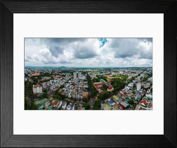 Framed Print : July 31, 2022: downtown Buon Ma Thuot, Dak Lak Province, Vietnam Framed Print : July 31, 2022: downtown Buon Ma Thuot, Dak Lak Province, Vietnam