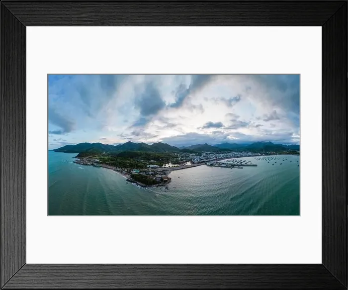 Framed Print : January 24, 2023: panoramic view of Vinh Luong fishing port, Nha Trang city, Khanh Hoa province, Vietnam Framed Print : January 24, 2023: panoramic view of Vinh Luong fishing port, Nha Trang city, Khanh Hoa province, Vietnam