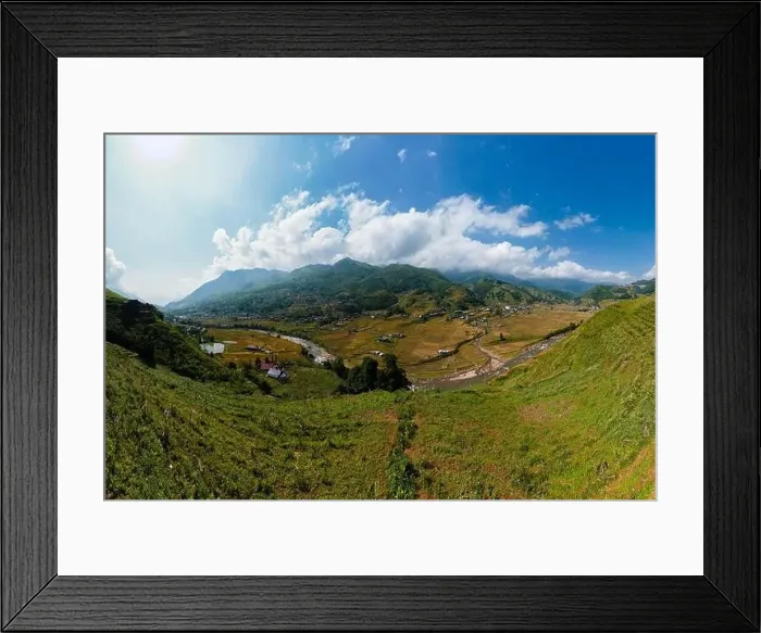 Framed Print : Scenery on the outskirts of Sapa town, Lao Cai province, Vietnam Framed Print : Scenery on the outskirts of Sapa town, Lao Cai province, Vietnam
