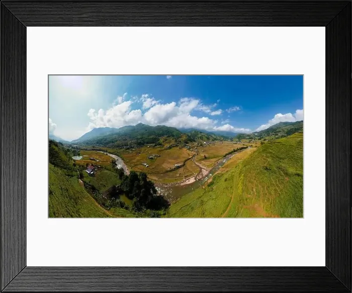 Framed Print : Scenery on the outskirts of Sapa town, Lao Cai province, Vietnam Framed Print : Scenery on the outskirts of Sapa town, Lao Cai province, Vietnam
