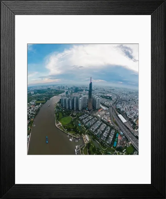 Framed Print : March 12, 2023: panoramic view of Landmark residential area Framed Print : March 12, 2023: panoramic view of Landmark residential area