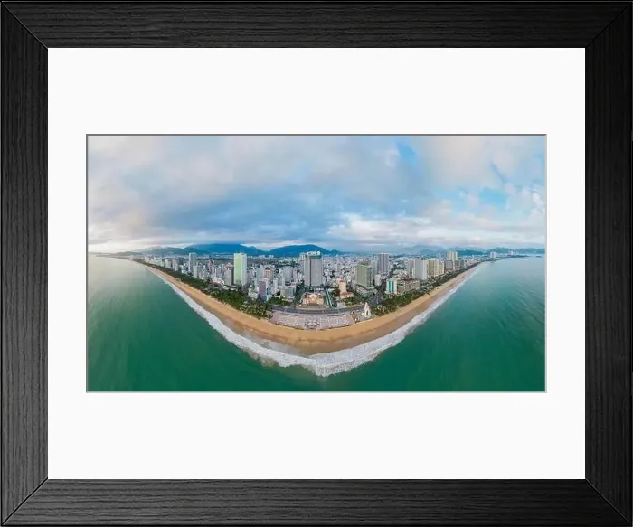 Framed Print : June 5, 2023: panoramic view of the coastal city of Nha Trang, Vietnam Framed Print : June 5, 2023: panoramic view of the coastal city of Nha Trang, Vietnam